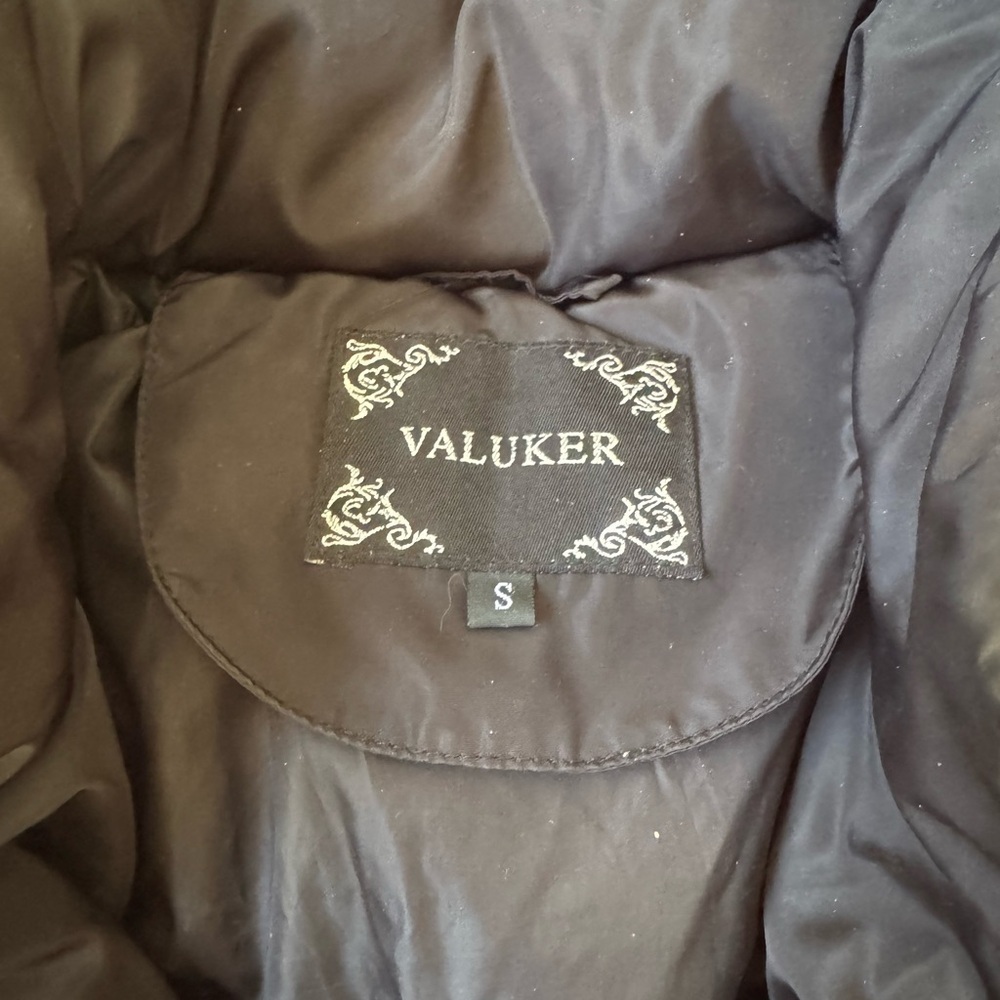 Black Puffer Parka Jacket with Faux Fur Trim - Picture 2 of 3